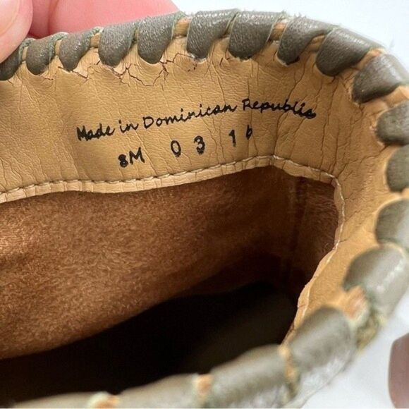 Jack Rogers Greer Boho Suede Ankle Booties Olive Size 8 - Picture 15 of 16